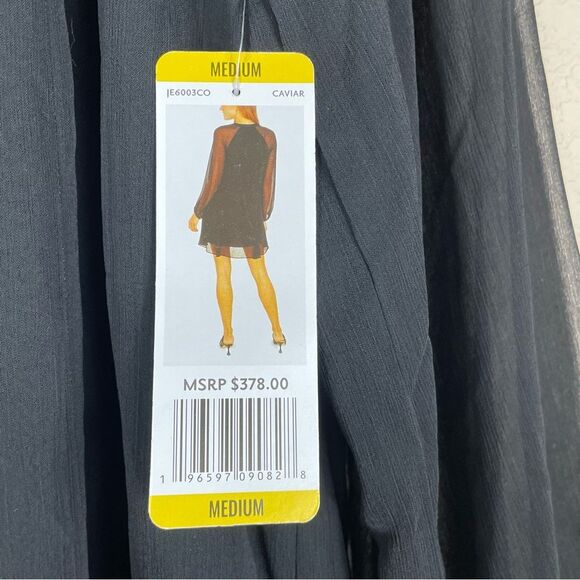 Joie Black Sheer Balloon Sleeve Dress NWT Size M - Picture 9 of 11
